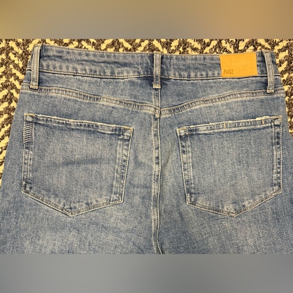 PAIGE Frankie Covered Button Fly Wide Leg Jean in Medium Wash Size 30 - Picture 8 of 8